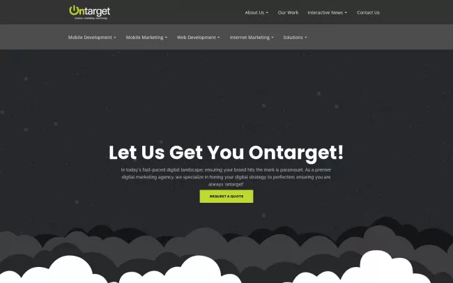 Screenshot of the Ontarget Interactive Website