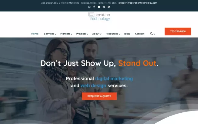 Screenshot of the Operation Technology Website