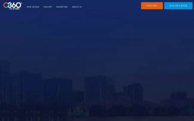Screenshot of the O360 Website