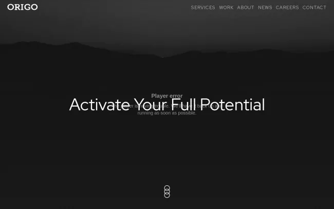 Screenshot of the Origo Branding Website