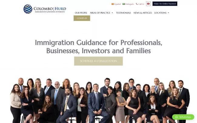 Screenshot of the Orlando Immigration Lawyer Website