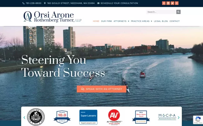 Screenshot of the Orsi Arone Rothenberg Turner, LLP Website