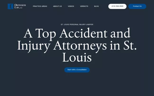 Screenshot of the Ortwerth Law, LLC Website