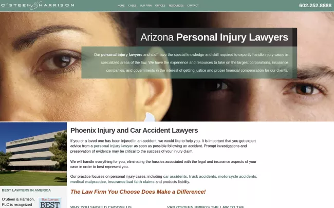 Screenshot of the O’Steen MacLeod Combs Website