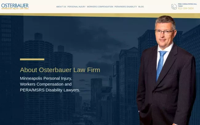 Screenshot of the Osterbauer Law Firm Website