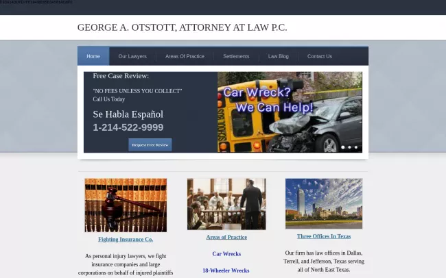 Screenshot of the Otstott and Jamison, P.C. Website