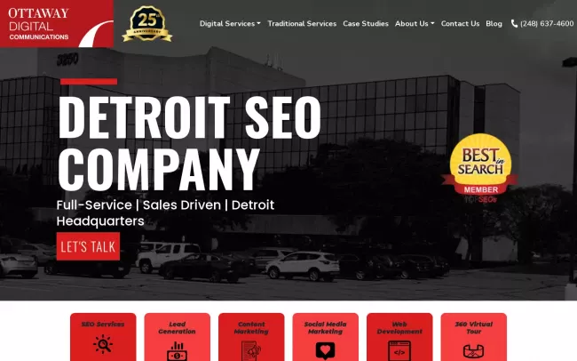Screenshot of the Ottaway Digital Website