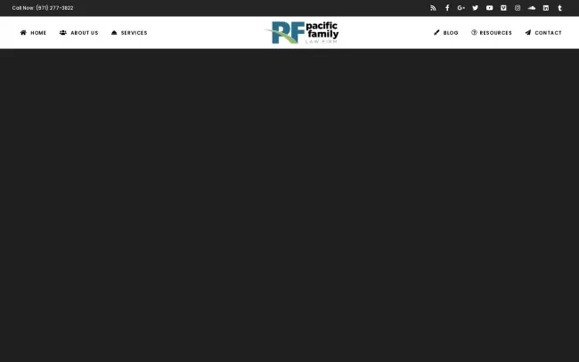 Screenshot of the Pacific Family Law Firm Website