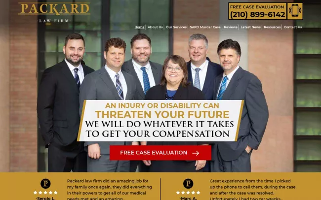 Screenshot of the Law Offices of Rudy Vasquez PC Website