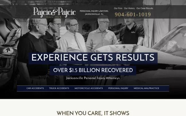 Screenshot of the Pajcic & Pajcic Website