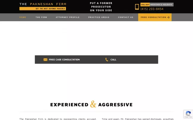 Screenshot of the The Pakneshan Firm Website