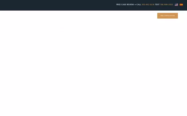 Screenshot of the Panter, Panter & Sampedro, P.A. Website
