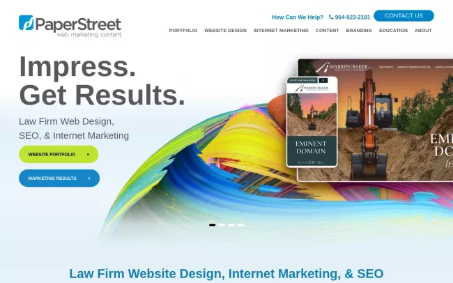 Screenshot of the Paperstreet Website