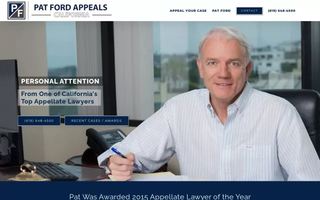 Screenshot of the Pat Ford Appeals Website
