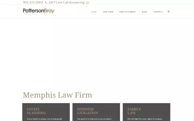 Screenshot of the Patterson Bray PLLC Website