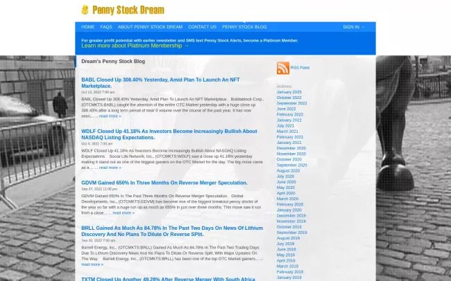Penny Stock Dream Blog