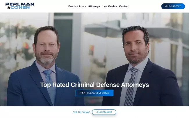 Screenshot of the Perlman & Cohen Website
