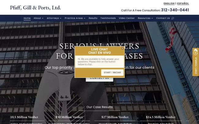 Screenshot of the Gill Ports, Ltd. Website