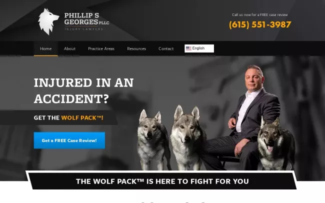 Screenshot of the Phillip S. Georges, PLLC Website