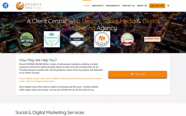 Screenshot of the Phoenix Online Media Website