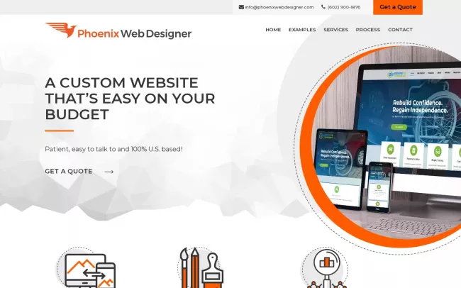 Screenshot of the Phoenix Web Designer Website