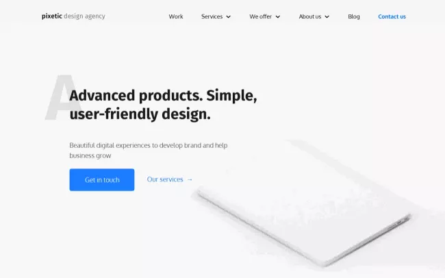 Screenshot of the Pixetic US Office Website