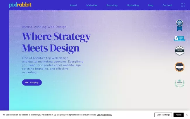 Screenshot of the Pixlrabbit Website