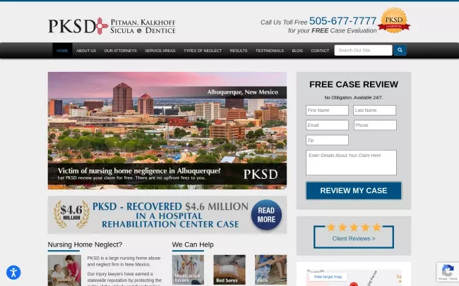 Screenshot of the PKSD Website