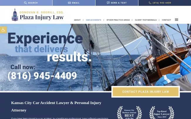Screenshot of the Plaza Injury Law, LLC Website