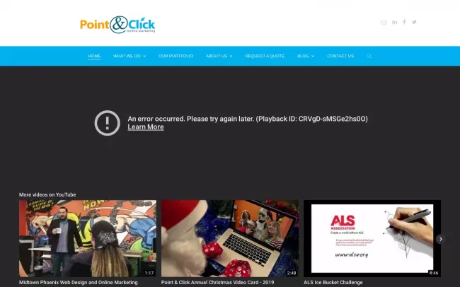 Screenshot of the Point & Click Website
