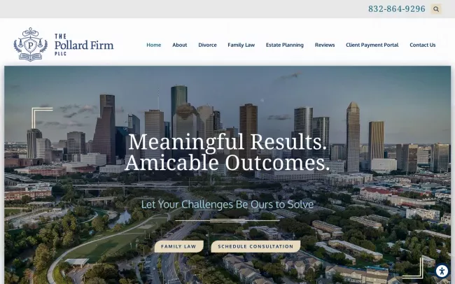 Screenshot of the The Pollard Firm, PLLC Website