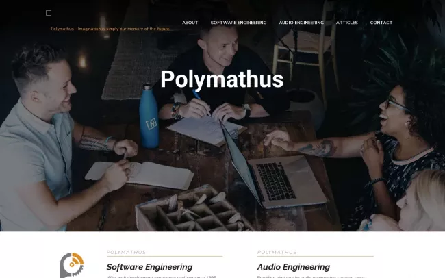 Screenshot of the Polymathus, LLC Website