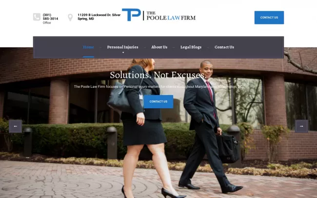 Screenshot of the The Poole Law Firm Website