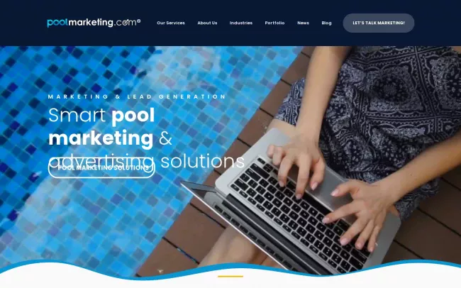 Screenshot of the PoolMarketing.com Website