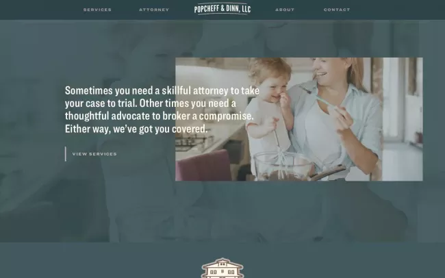 Screenshot of the Popcheff & Dinn, LLC Website