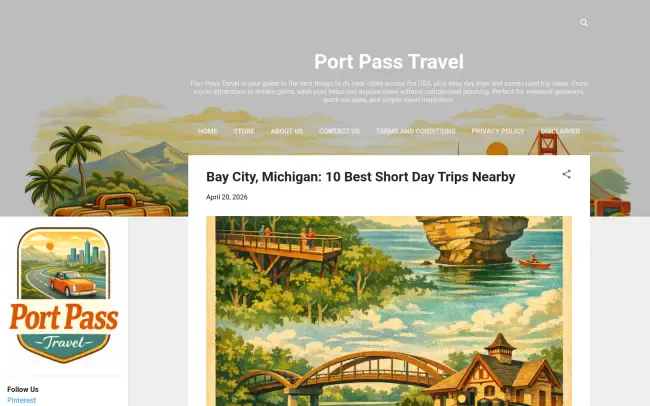 Screenshot of the Port Pass Travel Blog