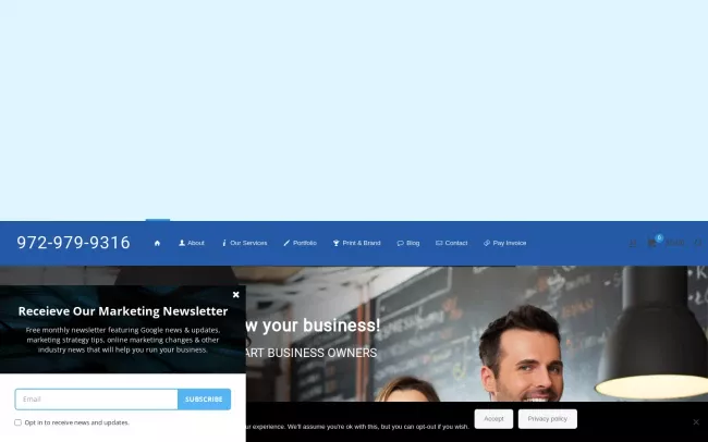 Screenshot of the Portside Marketing, LLC Website