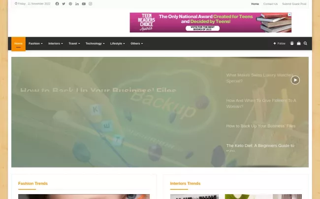 Screenshot of the Pouted.com Blog