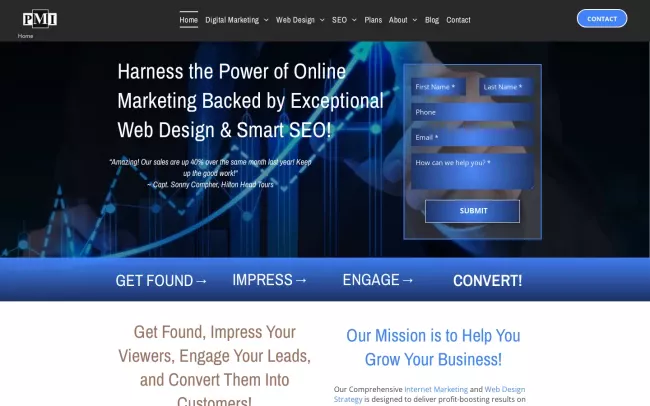 Screenshot of the Power Marketing International, LLC Website