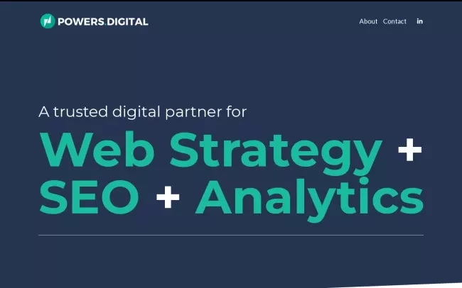 Screenshot of the Powers Digital Website