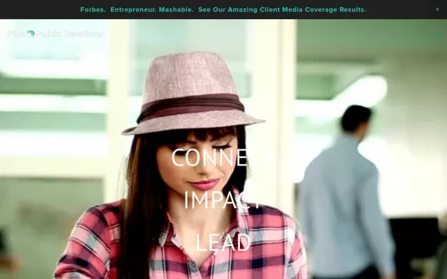 Screenshot of the PRA Public Relations Website