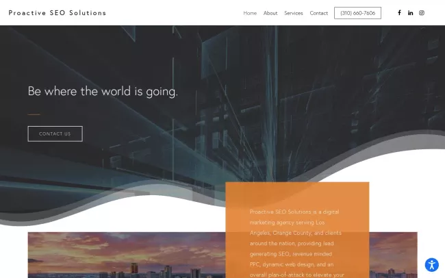 Screenshot of the Proactive SEO Solutions Website