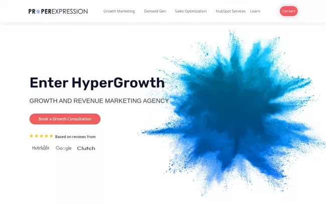 Screenshot of the ProperExpression Website