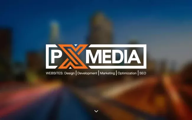 Screenshot of the PX Media, LLC. Website