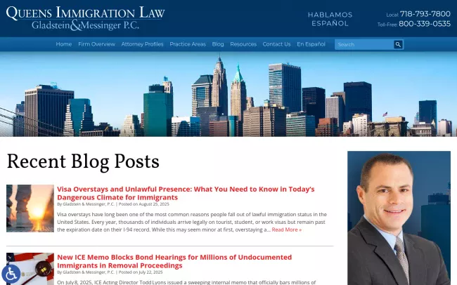 Screenshot of the Queens Blog