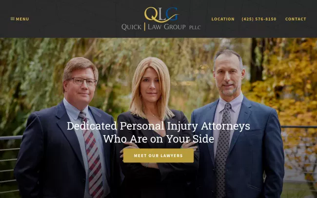 Screenshot of the Quick Law Group, PLLC Website