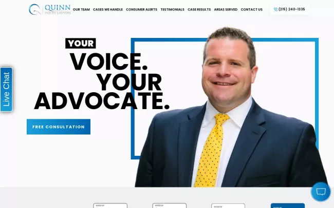 Screenshot of the Quinn Law Group, LLC Website