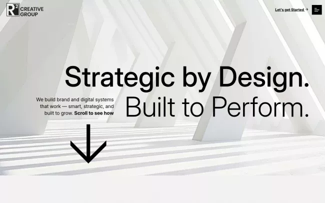 Screenshot of the R2 Creative Group Website