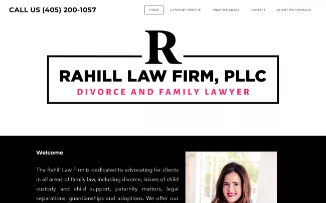 Screenshot of the Rahill Law Firm, PLLC Website