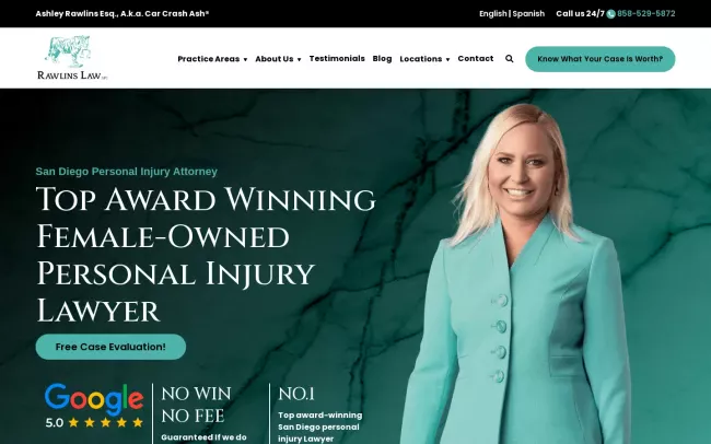 Screenshot of the Rawlins Law, APC Website